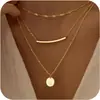 Collar Versátil de 26 Letras de Tres Capas para Comercio Electrónico Transfronterizo Europeo y Americano Nuevo Producto 2026 Collar Elegante y de Moda para Mujer