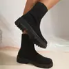 Botas meia retrô 2026 primavera-verão novas botas meia estilo chinês moda, estilo nacional moderno, estilo fada, novos sapatos de sola macia da moda mais vendidos