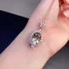 Colgante de Cristal Verde Natural Súper Hermoso Piedra Principal 9*11mm Materiales Seleccionados a Mano Color Hermoso Buen Cristal