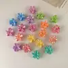 Presilha de Garra Pequena Colorida Fofa Transfronteiriça para Rabo de Cavalo Alto para Mulheres, Presilha de Flor para a Parte de Trás da Cabeça, Acessório de Cabelo para Meninas com Cabelo Grosso