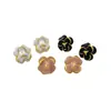 Nuevos Pendientes de Moda con Forma de Camelia y Esmalte de Goteo, con Agujas de Plata 925, Pendientes de Alta Calidad para Mujeres