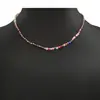 Collar Colorido de Cristal Cadena para Clavícula Vino Multicolor Diseño de Nicho Fresco Elegante Moda Tendencia Ins Simple Fabricante