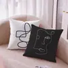Almofada Decorativa Estampa de Linha Artística Minimalista Almofada para Sofá de Casa Almofada de Cabeceira Pedido em Lote
