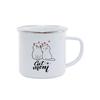 Taza de esmalte de sublimación creativa explosiva de Amazon eBay con dobladillo, revestimiento de transferencia de calor, taza de esmalte impresa para regalo