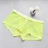 Comercio Exterior en stock Ultra-delgados Malla de Tentación Transpirables Sexy Transparentes Ropa Interior Divertida para Hombres B905