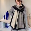Bufanda clásica de cachemira Joker para mujer, otoño e invierno, doble cara, gruesa, cálida, chal, famosa por internet, venta directa de fábrica.
