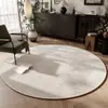 Tapete de Chão Personalizado Estilo Vintage para Sala de Estar, Tapete Redondo de Sisal Sintético para Fotografia de Sofá, Lavável à Máquina, Uso Doméstico, Limpável