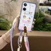 Adecuado para funda de teléfono móvil Vivo, Nuevo cordón de dos colores, A prueba de polvo, Borde de cobertura total, Correa para el cuello, Bolso de hombro, Disipación de calor simple, Versión Q digital
