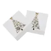 Servilletas Cuadradas con Patrón de Árbol de Navidad Bronceado, Servilletas Personalizadas con Estampado de Moda, Pañuelos Faciales para Restaurantes y Hoteles