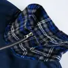 Beijie Moda Masculina 2026 Primavera Nova Jaqueta Patchwork Xadrez com Gola Alta Marca Tendência Masculina Casaco Par Casal Solto