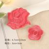 Bordado etiqueta acessórios de vestuário rosa flor de ameixa etiqueta de pano conta de mão DIY autoadesivo para baixo jaqueta patch adesivo de pano bordado