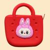 Bolsa de Silicona Transfronteriza con Agujeros Bolsa de Playa para Caminar Tote Bag DIY Se Puede Decorar Bolsos de Mano de Silicona de Dibujos Animados para Niños