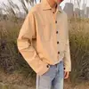 Chaqueta de solapa estilo primavera y otoño cárdigan adelgazante con botones camisa de manga larga top holgado de moda temperamento simple moderno nuevo estilo