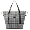 Bolsa de viagem de grande capacidade para viagem de negócios feminina esperando armazenamento de bagagem de ombro bolsa houndstooth estendida portátil Sports Fitness Bolsa