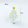 Árbol de Navidad de vidrio de Zibo transfronterizo con adornos de vidrio macizo envueltos en alambre para decoración de escritorio, regalo de Navidad de fabricante de exportación