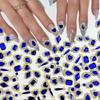 Nueva Aleación China Joyería para Uñas Arte de Uñas Diamante Azul Flash Amor Gotas de Agua Xi Fei Zhen Huan Mismo Palacio Armadura con Diamante