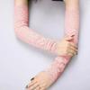 Mangas de Encaje Elásticas de Talla Grande para Protección Solar para Mujeres, Cubre Cicatrices de Brazo para Bodas, Protección UV para Uso en Exteriores
