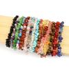 Cristal Natural Grava Colorida Irregular DIY Hecho a Mano Elástico Pulsera de Cuentas Cadena Simple para Mujer