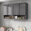 Gabinete de Pared para Cocina Aleación de Aluminio Gabinete de Pared Balcón Baño Armario de Baño Almacenamiento Montado en Pared Gabinete de Almacenamiento de Pared
