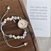 Pulsera Reloj de Moda con Cuentas de la Suerte para Mujer Vintage Artístico Simple Versátil Celebridad de Internet Diseño de Nicho Sentido Estilo Ins