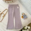 Pantalones Acampanados para Niñas, Pantalones de Yoga de Cintura Alta con Protección Solar para Verano, Pantalones Deportivos Casuales para Bebés Niñas