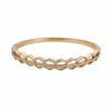 Pulseira hexagonal oca de zircônia banhada a ouro 18K real, pulseira de pulso minimalista de nicho da moda, luxo leve com um toque de alta qualidade