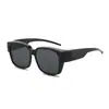 Gafas de Sol de Marco Grande de Moda para Clip-On en Gafas de Prescripción, Set de Clip-On de Gafas de Sol de Moda para Conducir y Pescar
