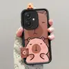 Adequado para Redmi 15C Desenho Animado Note14 Moda Boneca de Pé Feminina 13C Capa de Celular Xiaomi Poco Capivara