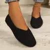2026 Verão Novo Comércio Exterior Tamanho Plus Feminino Casual Confortável Bico Fino Flyknit Slip-On Sapatos Tamanho Único