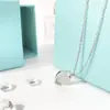 Colar Corrente Clavícula Tricolor Pingente Coração de Pêssego Gota de Óleo Azul e Verde Diário Love Ripple Splash de Água
