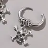 Pendientes Populares Transfronterizos Europeos y Americanos Pendientes de Bobina de Acero de Titanio Acero Inoxidable Joyería de Moda Pendientes Personalizados de Calavera Punk