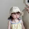 Sombrero de Pescador para Bebé Princesita Luna Primavera y Otoño Verano Niñas Sombreros para el Sol Encaje Transpirable Fino Protector Solar