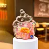 Llavero Colgante Luminoso de McDonald's con Relleno de Aceite Colgante para Mochila de Pareja Regalo Pequeño Actividad Venta al por Mayor