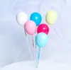 Balão pequeno tridimensional colorido decoração de bolo de aniversário para assar balão de confissão plug-in para bolo cartão de festa infantil