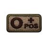 Insignia de Velcro Bordada Tipo A, Tipo B, Tipo Ab, Tipo O + Insignia Táctica de Tipo de Sangre Pos-Neg Insignia de Tipo de Sangre Completamente Bordada
