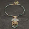 Joyería Vintage Transfronteriza Hd Industria Pesada Estilo Europeo y Americano Colección de Collares Exagerado Retro Personalidad Collar Tachonado de Diamantes