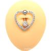 Anillo para Ombligo con Forma de Corazón Joyería para Piercings Corporales en Stock para Envío Inmediato