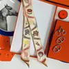 Bufanda Popular de Seda Transfronteriza Doble Propósito Diadema de Seda con Estampado de Caballero Francés H Seda de Morera 18 Mumi para Mujer