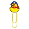 Clipes de Papel Desenho Animado Pato Amarelo Criativo Marcadores de Página Fofo Pinos de Encadernação Pato Pequeno Clipes de Papel de Escritório Atacado