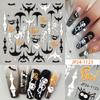 Pegatinas Populares Transfronterizas 5D en Relieve para Uñas de Halloween Telaraña Estilo Mixto Decoración 3D Europea y Americana para Uñas