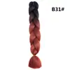 Trenza Jumbo Africana de Colores, Trenzas Sueltas Grandes, Rastas de Color Degradado, Procesamiento Personalizado