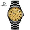 Relógio Mecânico Automático Masculino Augusten Business Suíço com Pulseira de Aço Inoxidável e Calendário, Atacado