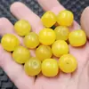 Contas de Ágata Amarela Fosca Estilo Antigo, Contas Soltas de Jade, Contas Cilíndricas de Calcedônia Amarela Óleo de Galinha Fosca, Contas Espaçadoras, Acessórios para Joias Lulutong