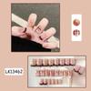 Lámina de oro Cuadros desgaste uñas Pegatinas de uñas francesas Uñas cortas pieza de belleza Nueva uña postiza Uña Parche de uñas Uña terminada