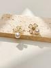 Nuevos Pendientes de Flor de Piedra Ojo de Gato Fáciles de Combinar Estilo Lujo Ligero Aguja de Oreja de Plata 925 Pendientes para Mujer