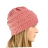 Gorro de Punto para Mujer Transfronterizo Gorro Cálido sin Pompón Parte Superior Lisa Otoño e Invierno Gorro de Esquí Gorro tipo Calavera Gorro de Lana sin Forro
