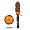 Tubo de Aluminio Resistente a la Temperatura de Cerámica Peine Peine de Peluquería Peine de Rodillo de Cerámica para Peinar Cilindro Cerdas de Nylon Peine para Rizos