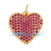 M18 L26 K07 Accesorios para joyería DIY colgante de cobre puro colgante pequeño luna triángulo corazón de melocotón redondo marca