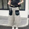 Pantalones Vaqueros Cropped Vintage de Calle para Mujer, Nueva Moda de Verano de Cintura Alta Sueltos Adelgazantes Rectos de Pierna Ancha de Longitud Media