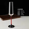 Taça de Champanhe com Haste Vermelha Europeia Doméstica de Alta Qualidade Criativa de Cristal Taça de Vinho Tinto Calice Par de Taças de Espumante